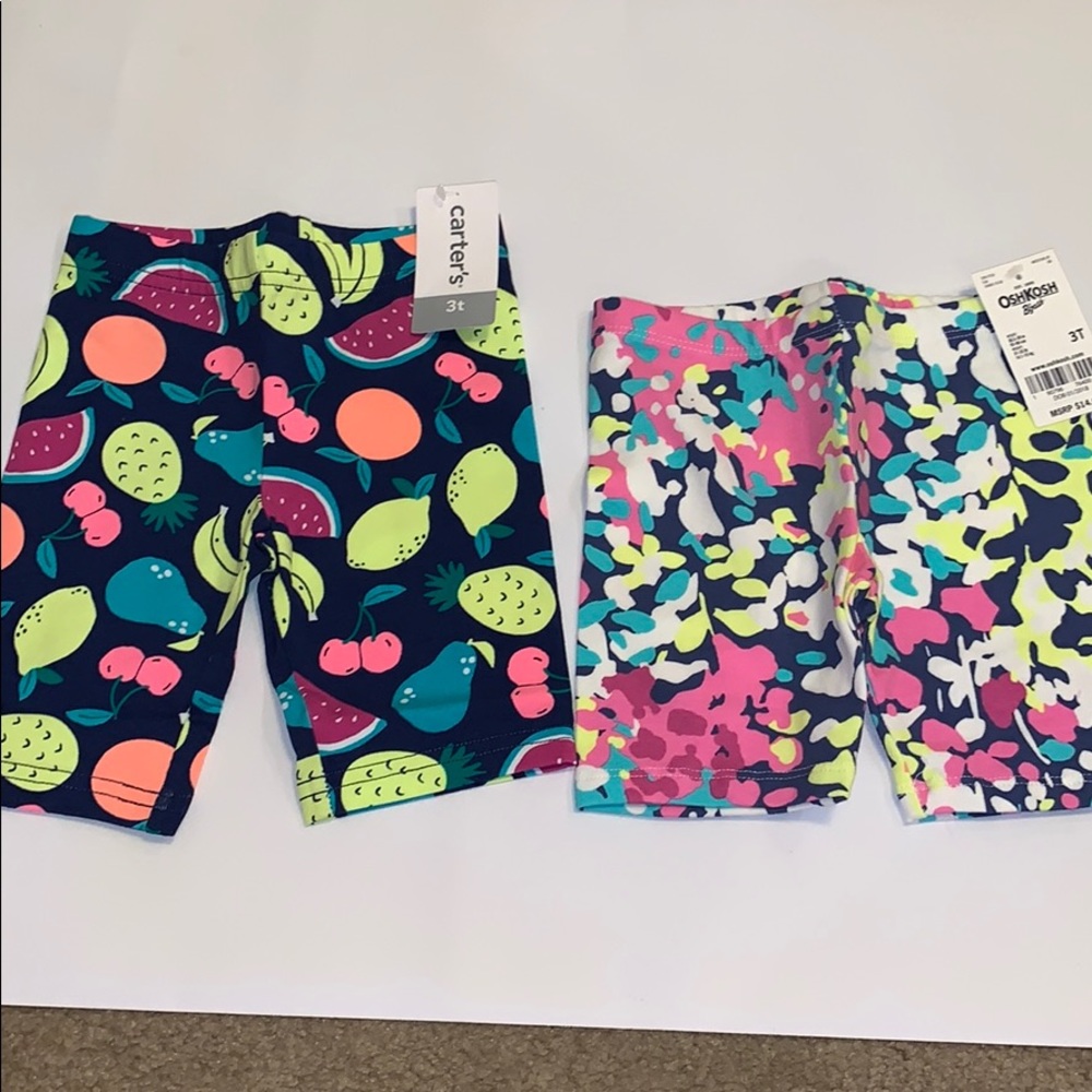 Set of funky biker shorts -girls 3T